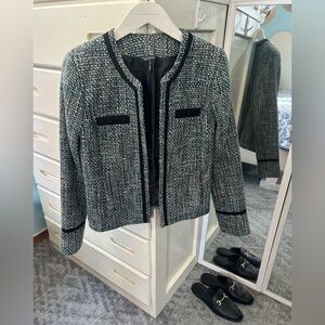 Tweed Blazer Teal & Black Woven Professional Corporate Overcoat✨